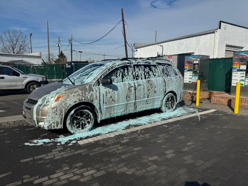 CleanRide vehicle wash in progress